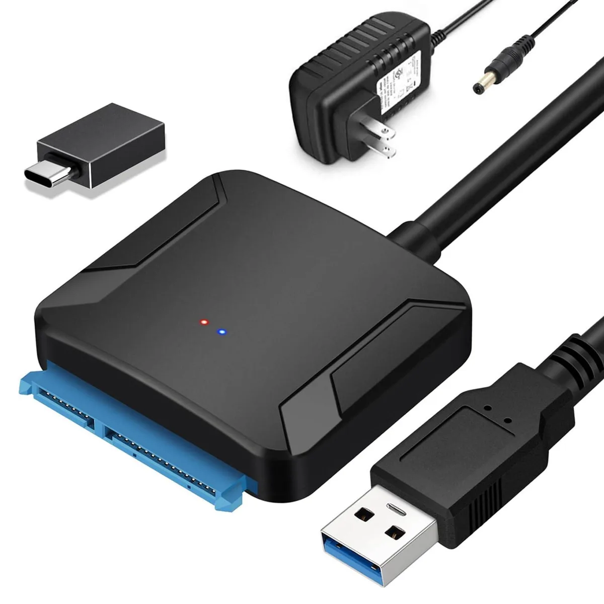  EYOOLD e36 SATA to USB 3.0 Adapter 2.5 3.5 inch 12V 2A — 商品照片