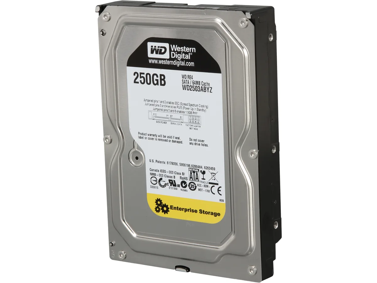 Western Digital Western Digital WD2503ABYZ 250GB 7200 RPM 64MB SATA 6.0Gb/s 3.5" internal hard drive — product photo