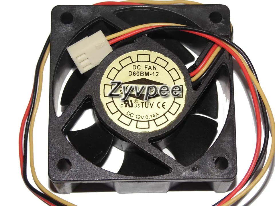Zyvpee Zyvpee D60BM-12 60x25mm 12V .14A 3-pin case fan — תמונת המוצר