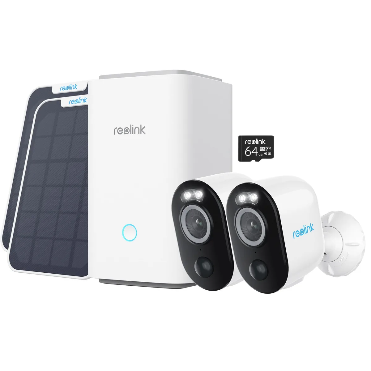 Reolink Reolink Home Hub with 2x Argus 3 Pro White Solar Panel 2K 5MP Wire-Free Network Camera Kit — product photo