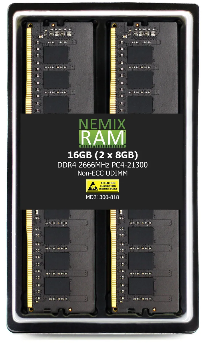 NEMIX RAM NEMIX RAM 16GB (2x8GB) DDR4 2666 CL19 desktop RAM — product photo