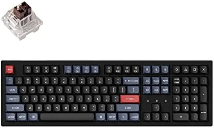 Full-size wireless mechanical keyboard with white backlighting