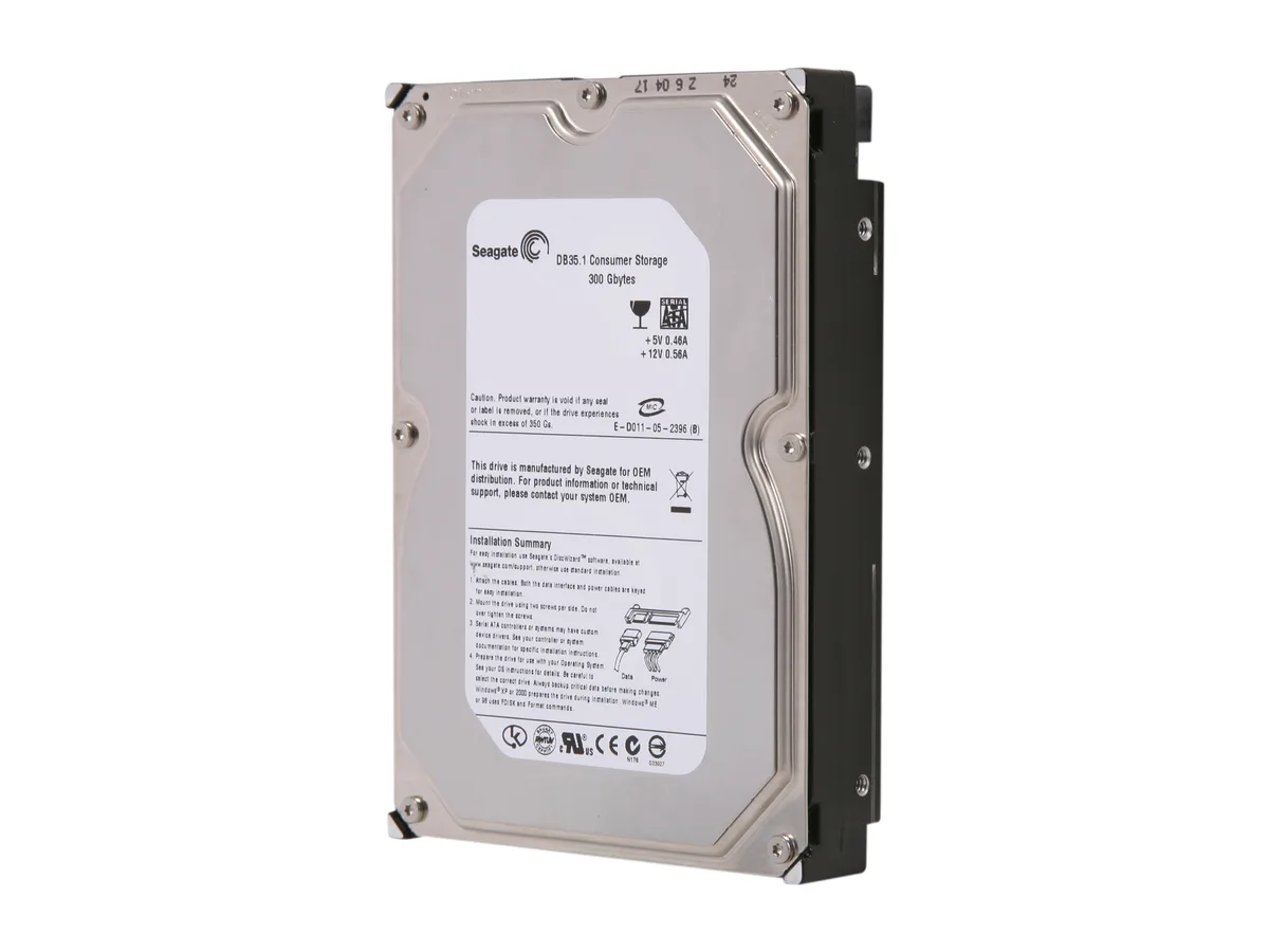 Seagate Seagate DB35 ST3300831SCE 300GB 7200 RPM 8MB SATA 1.5Gb/s 3.5" internal hard drive — foto produk