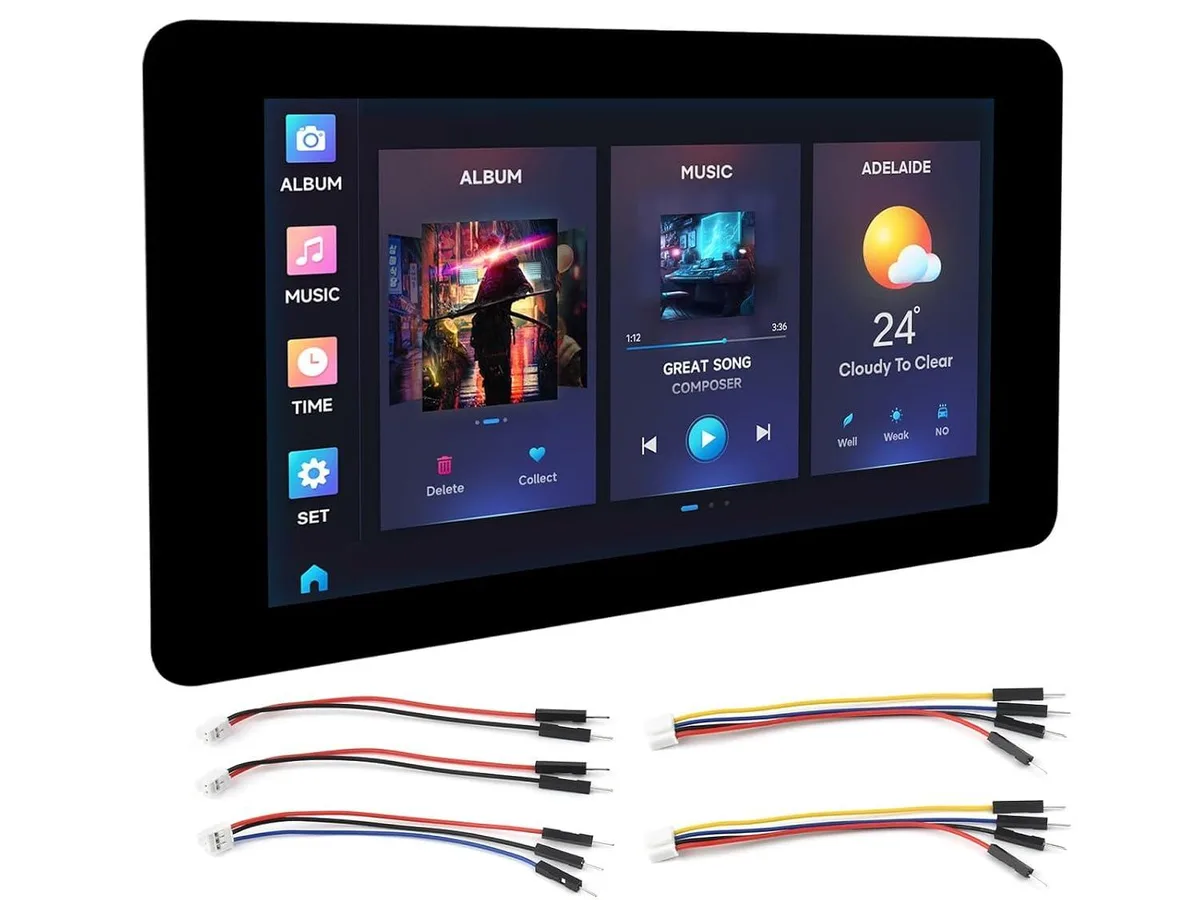 LORDWORLD LORDWORLD ESP32-S3 7 inch 800×480 65K capacitive touch development board — foto produk