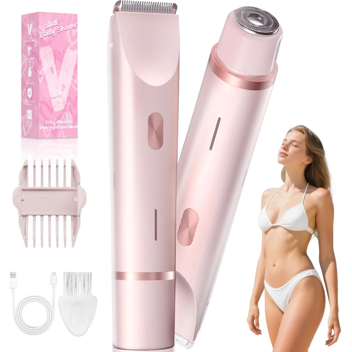  Fanovae FNV-X1 dual-ended bikini trimmer Petal Pink — fotografie produktu