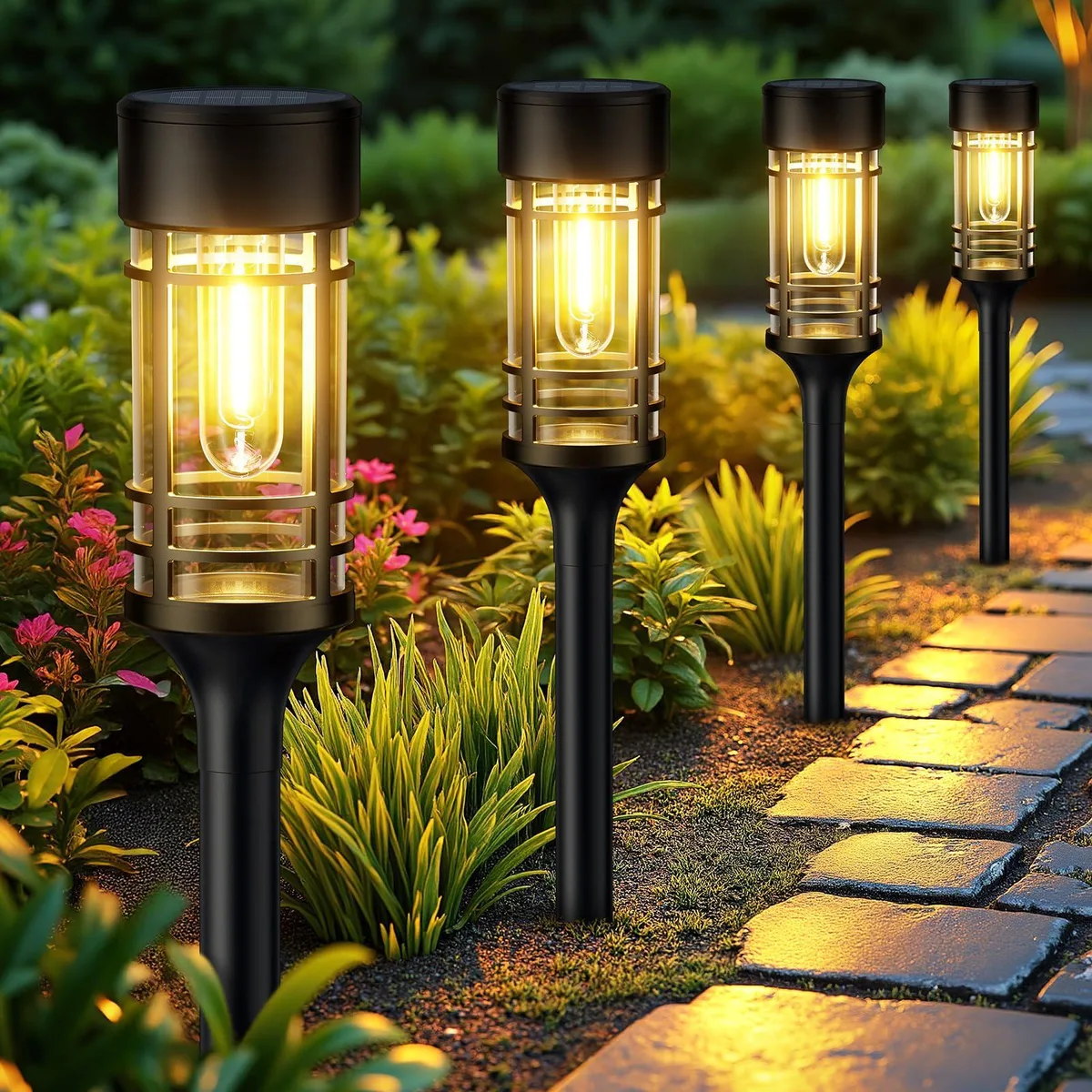  TPL054 12 Pack Solar Pathway Lights Landscape Lighting — fotografia produktu