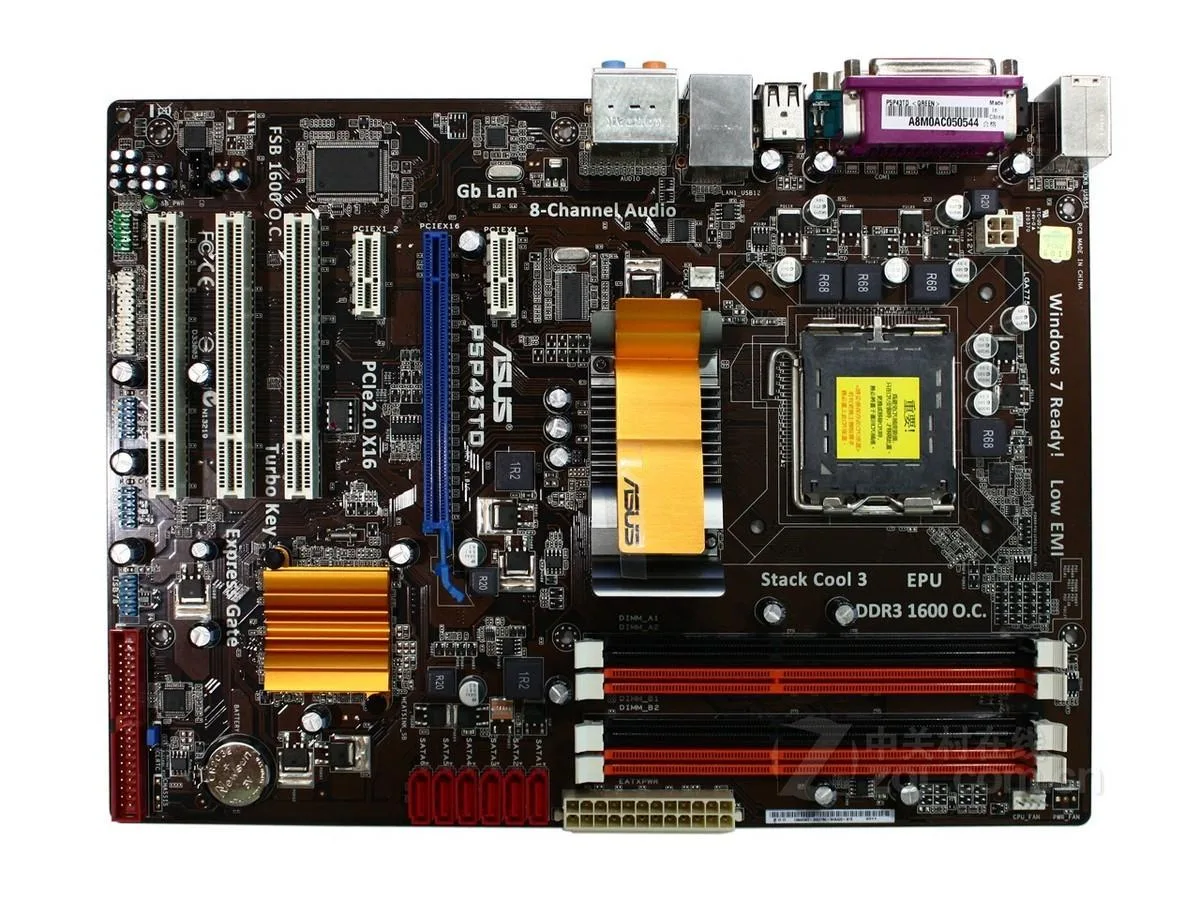 ASUS ASUS P5P43TD LGA 775 Intel P43 DDR3 16GB ATX Intel motherboard — preces foto