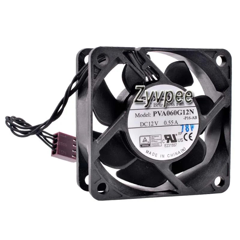 Zyvpee Zyvpee PVA060G12N -P16-AB 6025 12V .55A 4 Pin case fan — 제품 사진