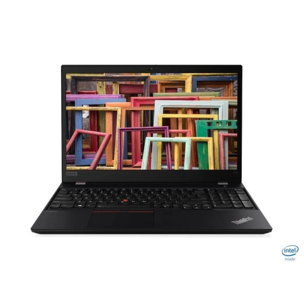 Black 15.6 inch ThinkPad T15 laptop with 4K anti-glare display