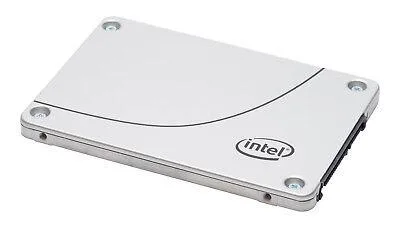 A silver 2.5 inch Intel D3-S4510 960GB SATA SSD