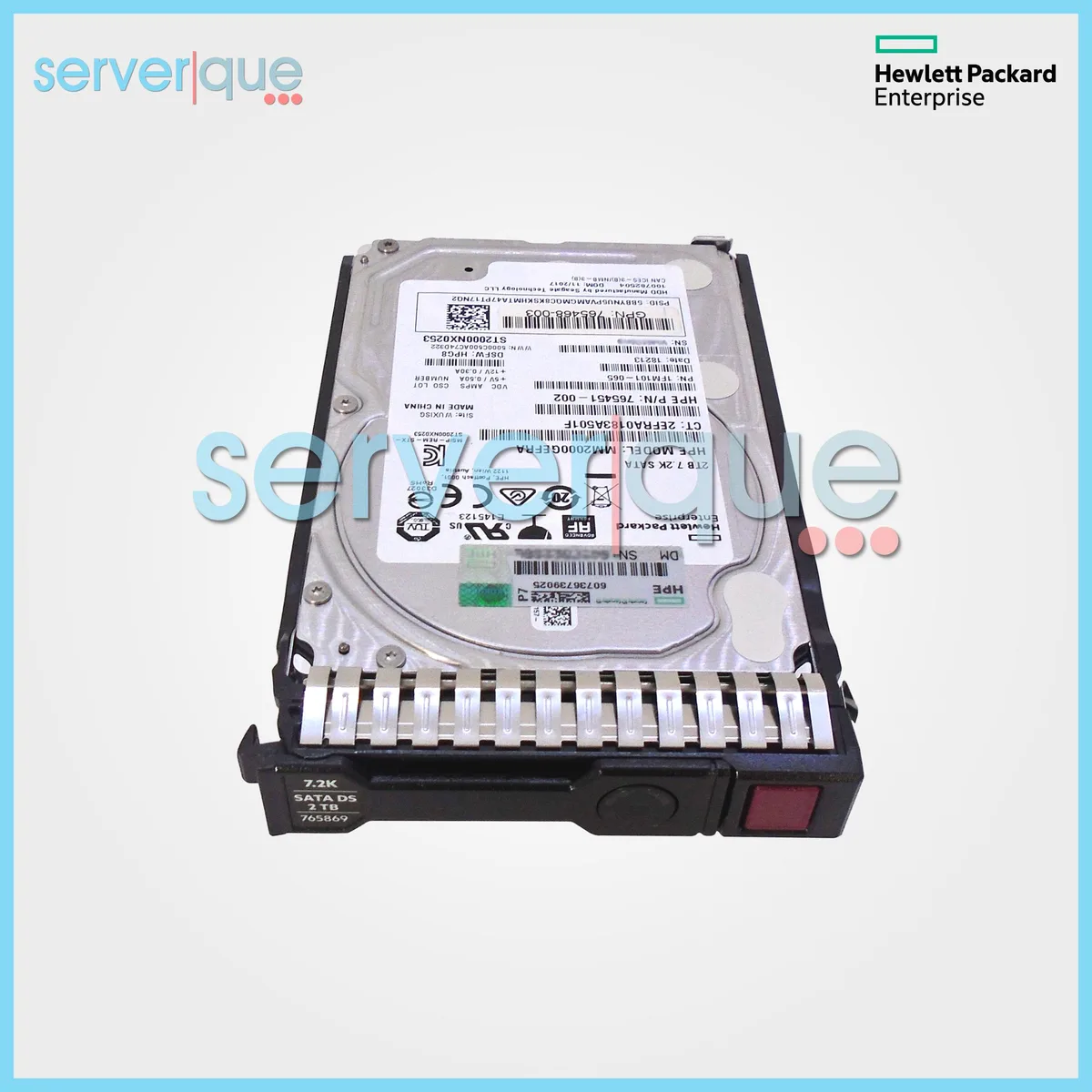 HPE HPE 765455-B21 2TB 7200 RPM SATA 2.5" internal hard drive — fotografia produktu