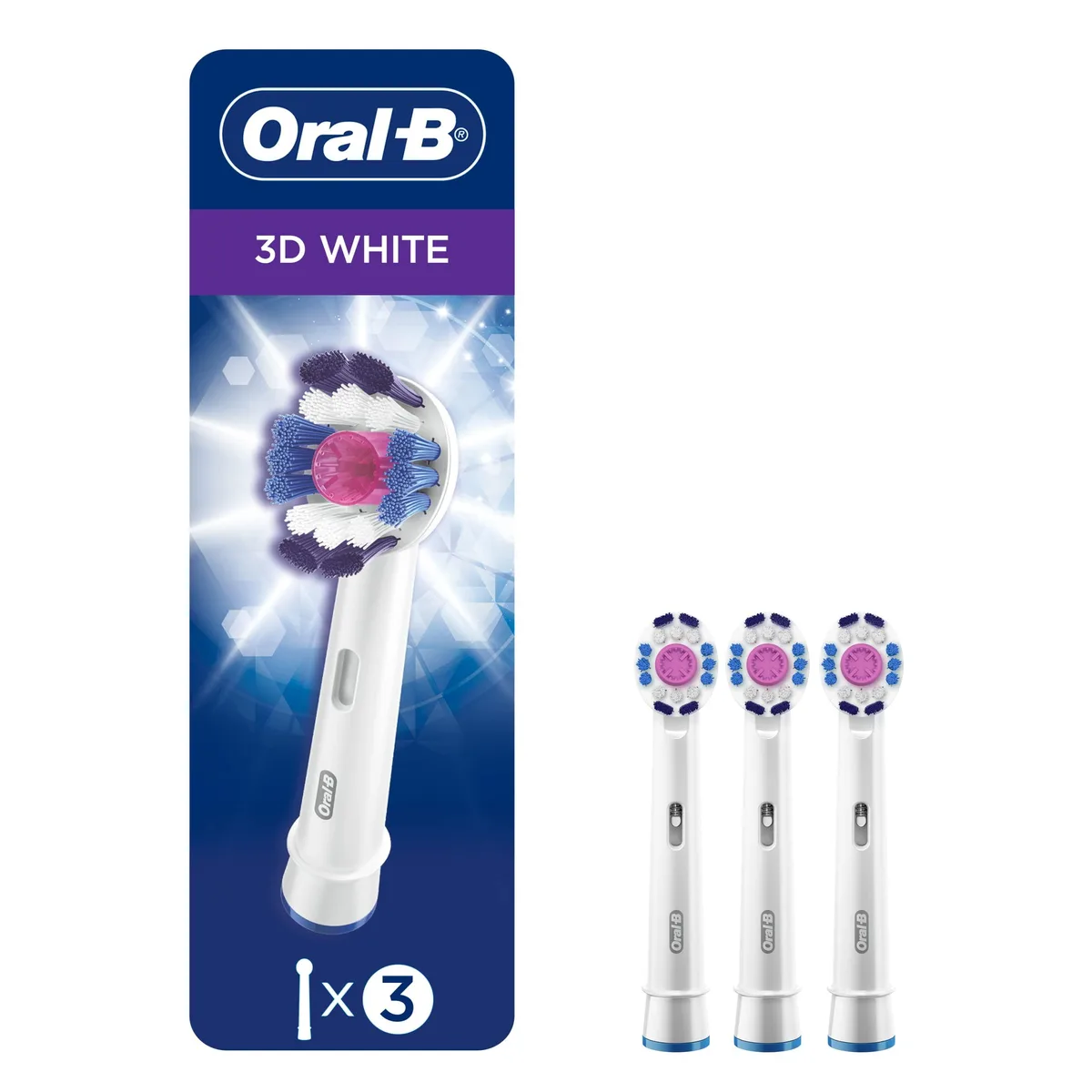 Oral-B 3D White Replacement Brush Heads 3 Count — product photo