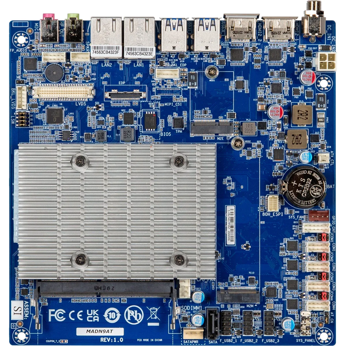 GIGABYTE GIGABYTE 9MADN9ATMR-SI-10A AI edge system Intel N97 Thin Mini-ITX 10 USB 4 COM — product photo