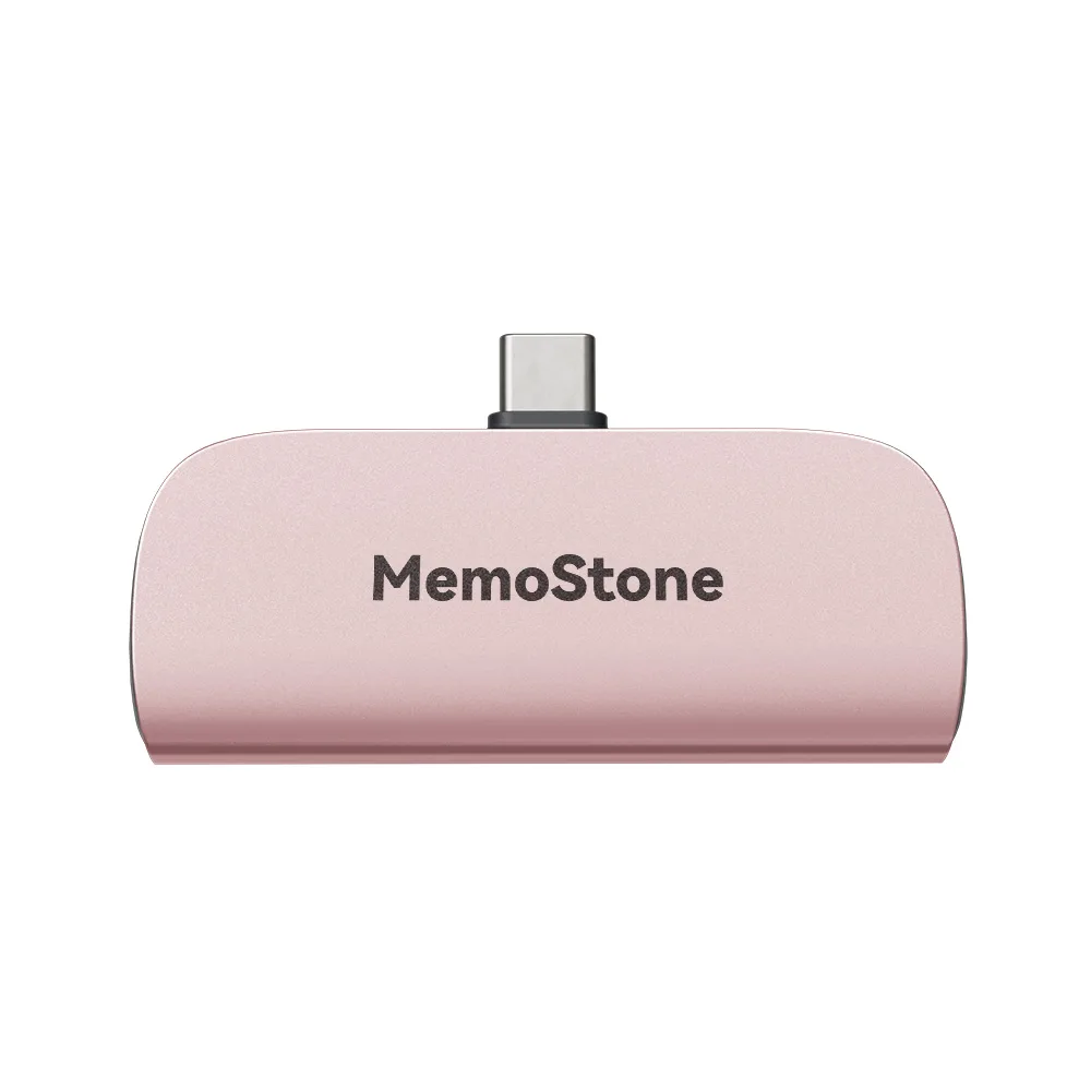 Pink rectangular portable SSD with rounded corners and USB-C port