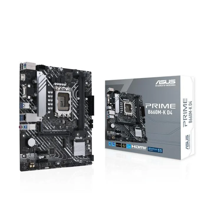 ASUS ASUS PRIME B660M-K D4 Intel B660 (LGA 1700) mATX motherboard — product photo