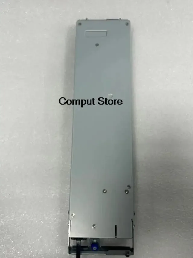 Rectangular silver ATX power supply unit with label showing model numbers 5557084-A and HS1801