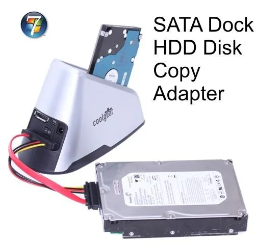 CoolGear CoolGear SSX-COPY 1:1 HDD Copy Dock eSATA USB 2.0 2.5 3.5 Silver — ภาพสินค้า