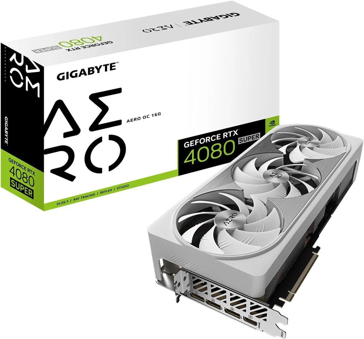 GIGABYTE GIGABYTE GeForce RTX 4080 SUPER AERO OC 16G graphics card — product photo