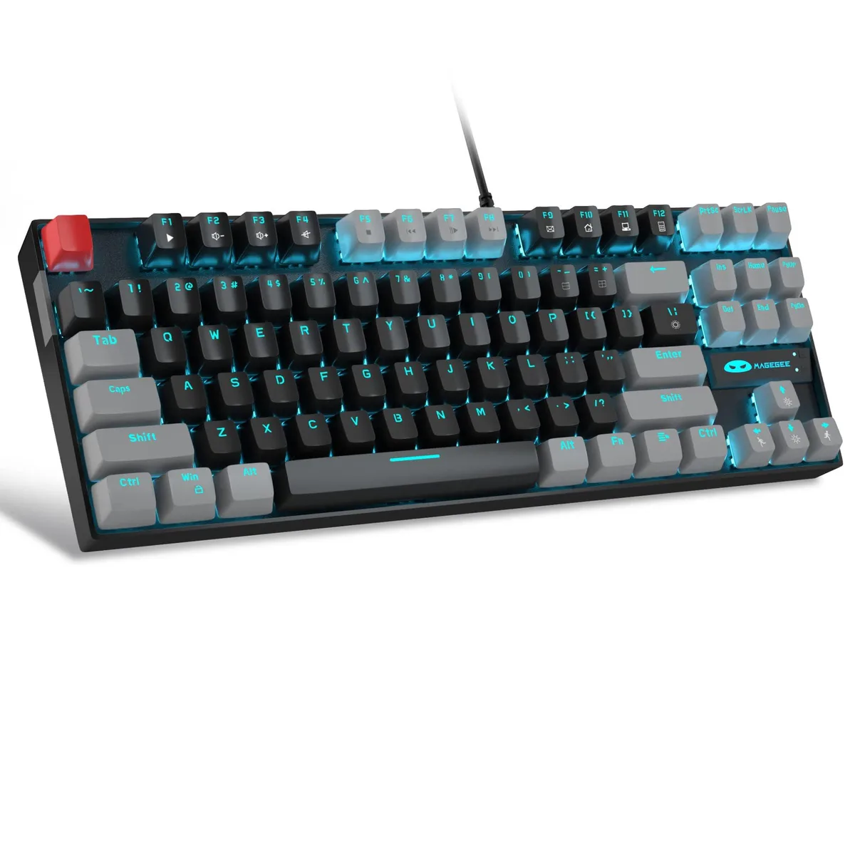 ViewSonic MK-Star 75% mechanical keyboard black grey metal frame 87 keys USB wired