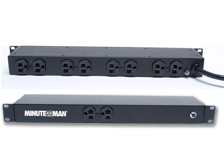 MINUTEMAN MINUTEMAN OES1020HV PDU 120V 16A 1U 10-Outlet NEMA 5-20P 15ft — foto produk