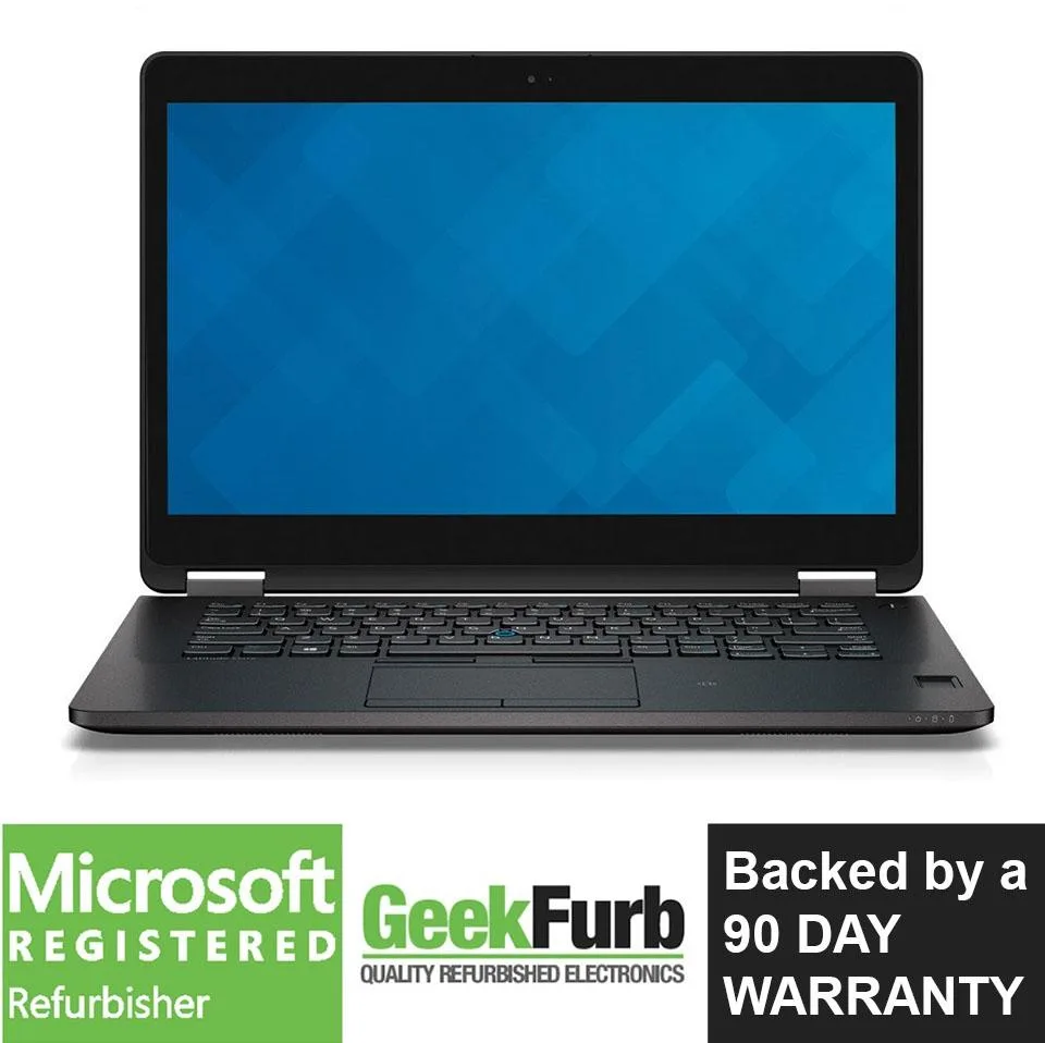Silver Dell Latitude E7470 laptop, 14 inch screen, closed lid