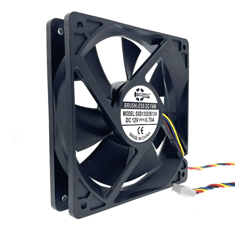 SXDOOL SXDOOL 120mm PWM Dual Ball Bearing Case Fan 4000 RPM 146.16 CFM Black — product photo