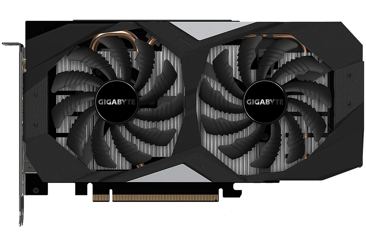 Refurbished GIGABYTE RTX 2060 graphics card with dual 90mm WINDFORCE fans and metal backplate