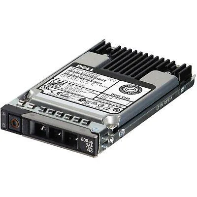 Silver 2.5 inch SAS enterprise SSD with Dell label