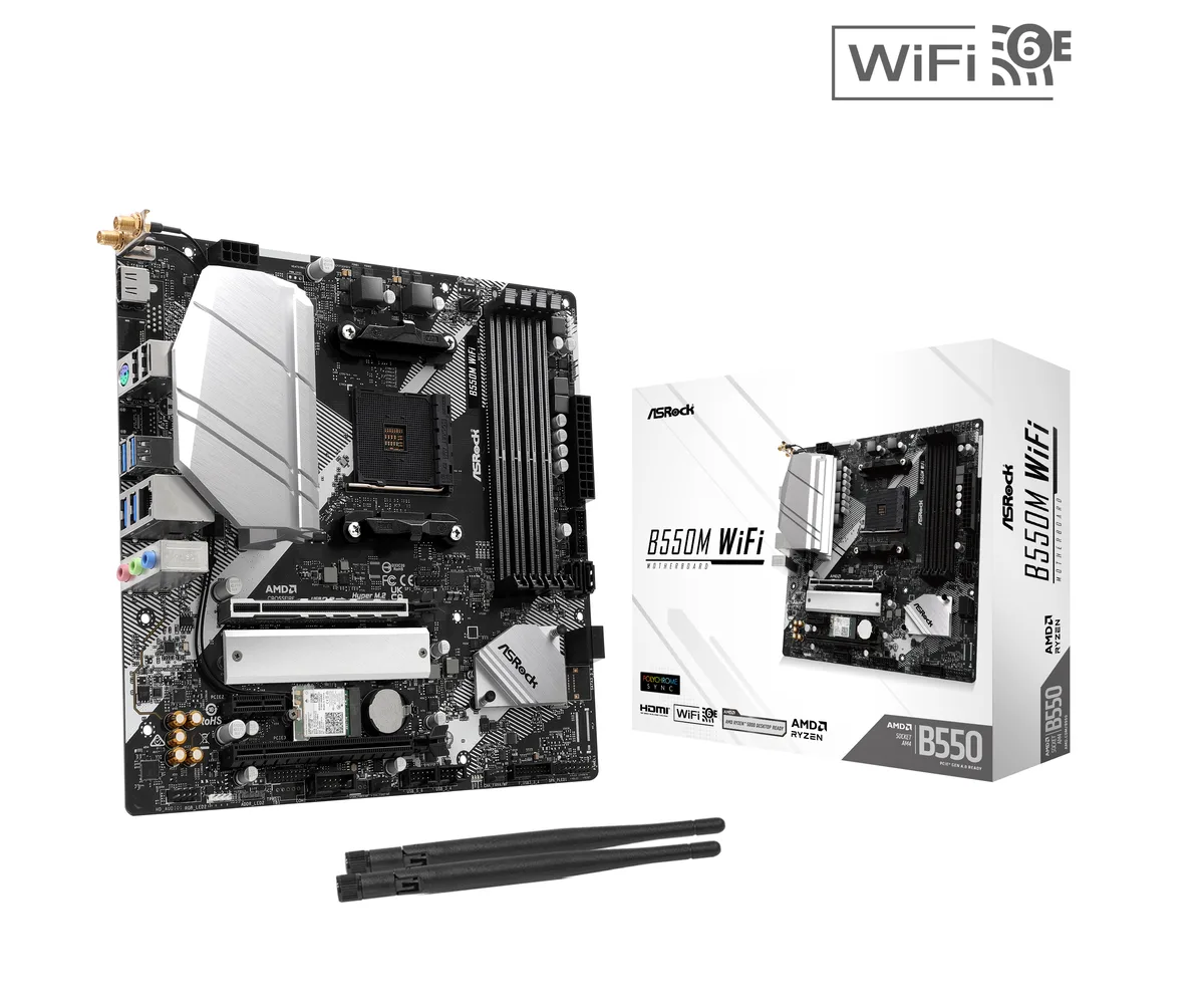 ASRock ASRock B550M WiFi AMD motherboard — product photo