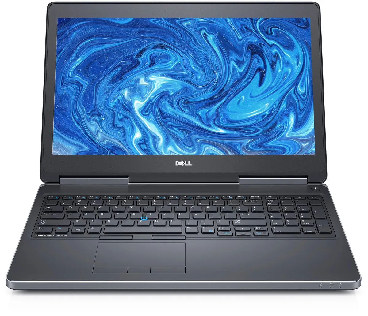 Black 15.6 inch Dell Precision 7510 laptop with matte screen and no webcam