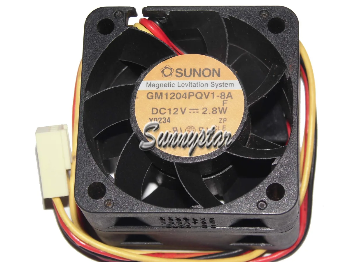 Black 40mm square Maglev cooling fan 12V 2.8W 3-pin