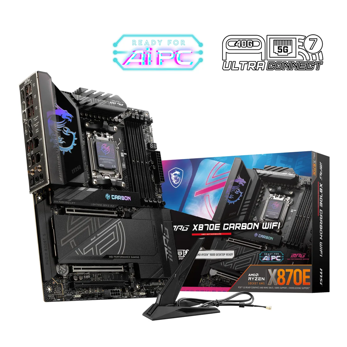 MSI MSI MPG X870E CARBON WIFI AMD motherboard — product photo