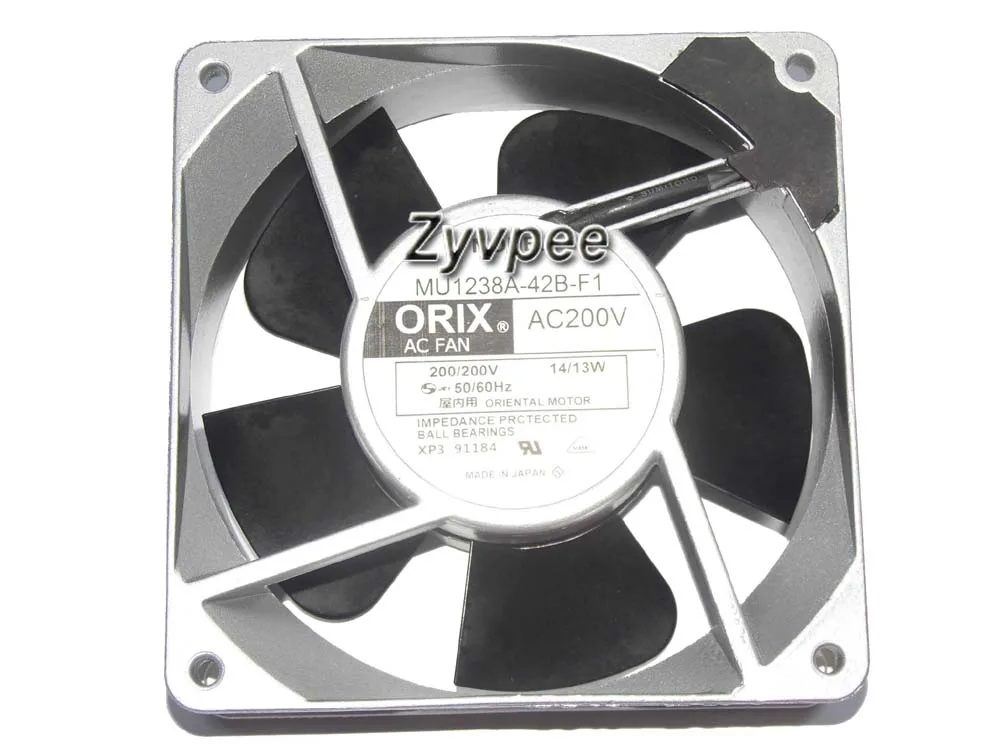 Zyvpee Zyvpee MU1238A-42B-F1 200V 14W 2 Pin 120x38mm AC Case Fan — 제품 사진