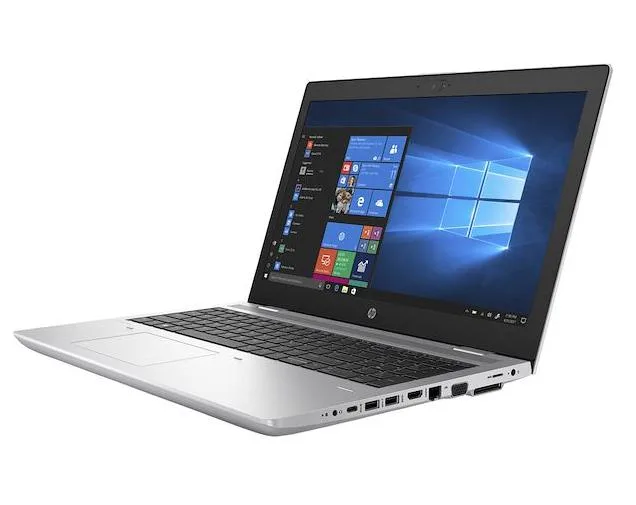 Silver HP ProBook 650 G4 15.6 inch laptop closed