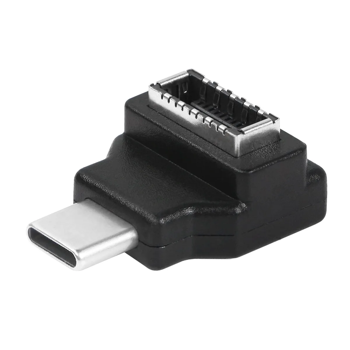BUCIER BUCIER USB 3.1 Type E to Type C Right Angle Adapter 5Gbps Black — 商品写真