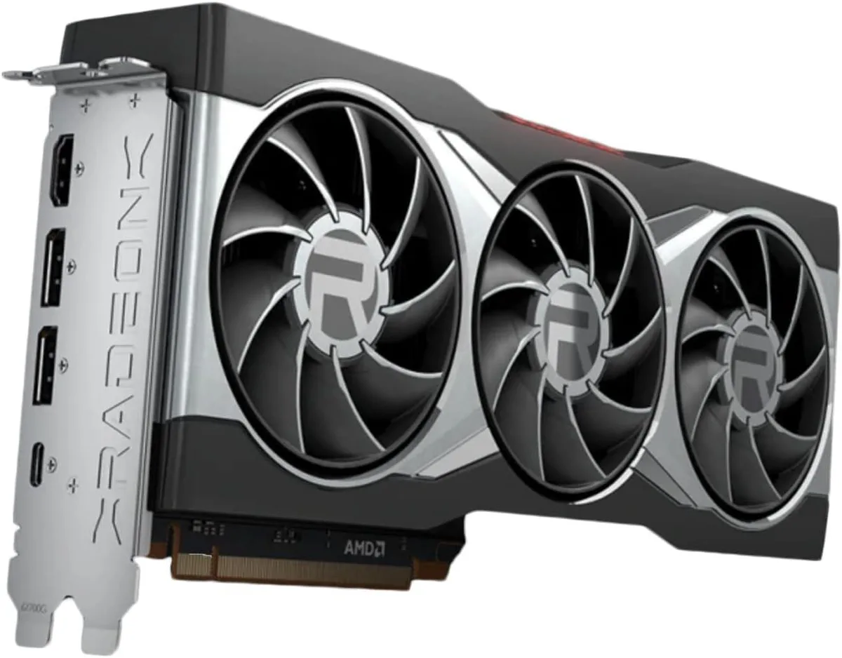AMD Radeon RX 6800 XT Reference graphics card, matte black dual-fan cooler, metal backplate, PCIe 4.0 x16