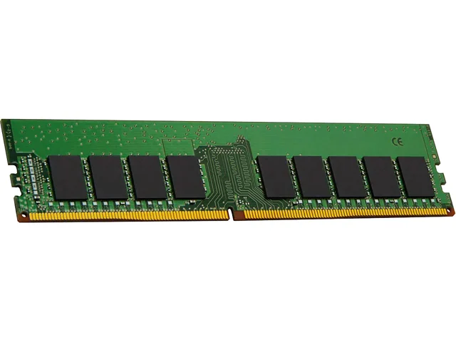 Green 288-pin DDR4 server memory module without heat spreader