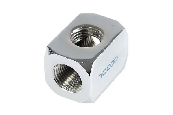 Alphacool Alphacool G1/4 Round TEE Connection Terminal Chrome 17029 — termékfotó