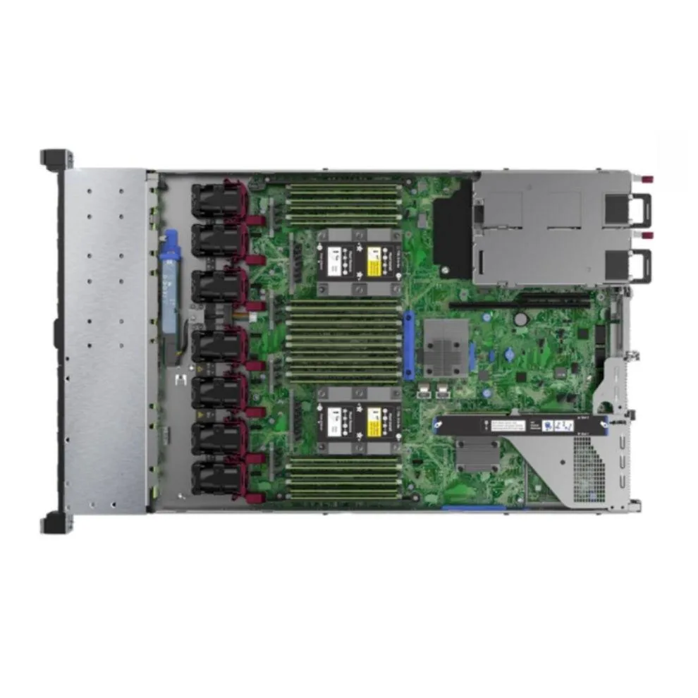 Silver 2U rack server, eight 2.5-inch drive bays, matte black front bezel