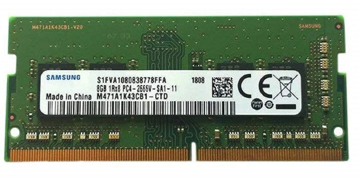 SAMSUNG SAMSUNG 8GB DDR4 2666MHz CL19 260-pin SODIMM laptop RAM — photo du produit