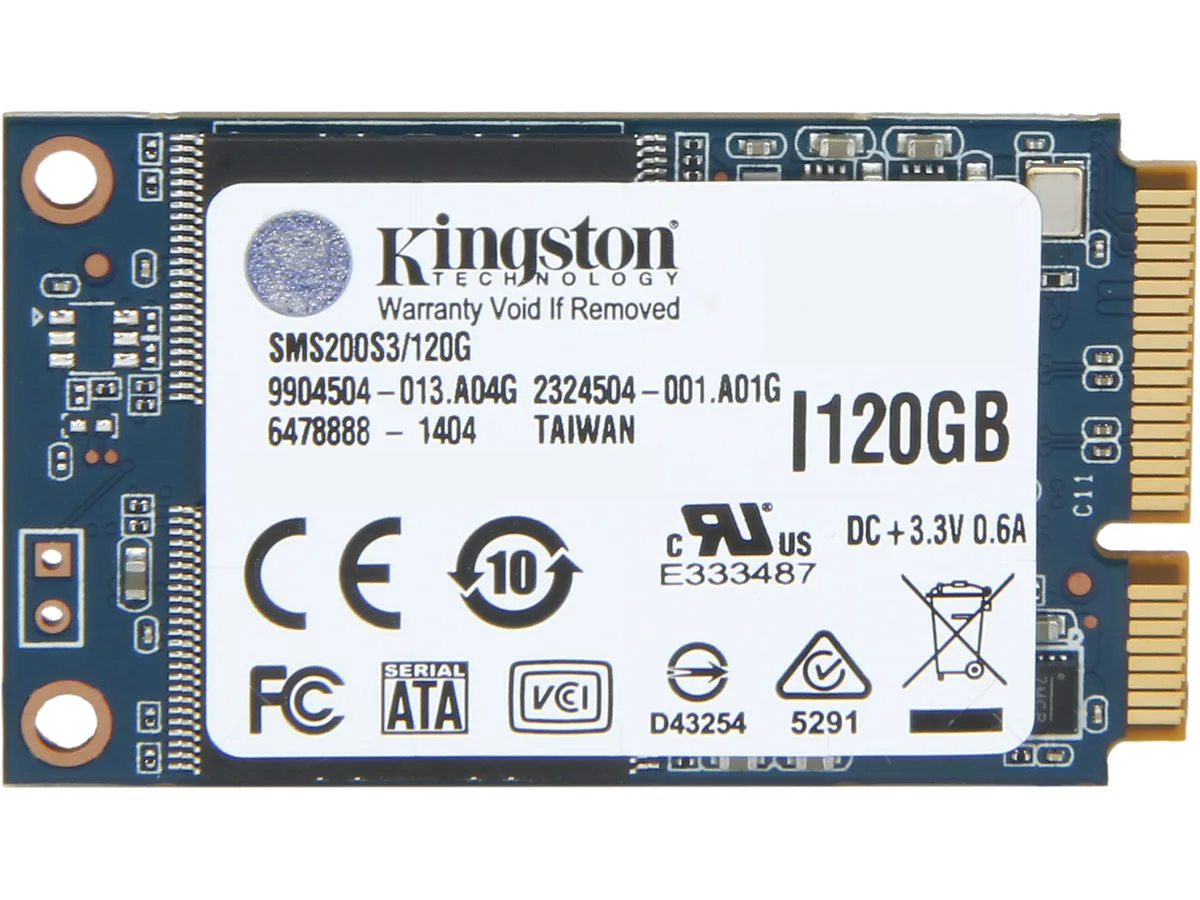 Kingston Technology Corp. Kingston Technology Corp. SMS200S3/120G 120GB mSATA internal SSD — ürün fotoğrafı