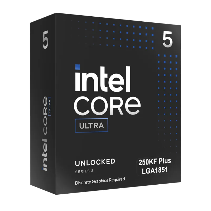 Intel Intel Core Ultra 5 250KF Plus BX80768250KF desktop processor — product photo