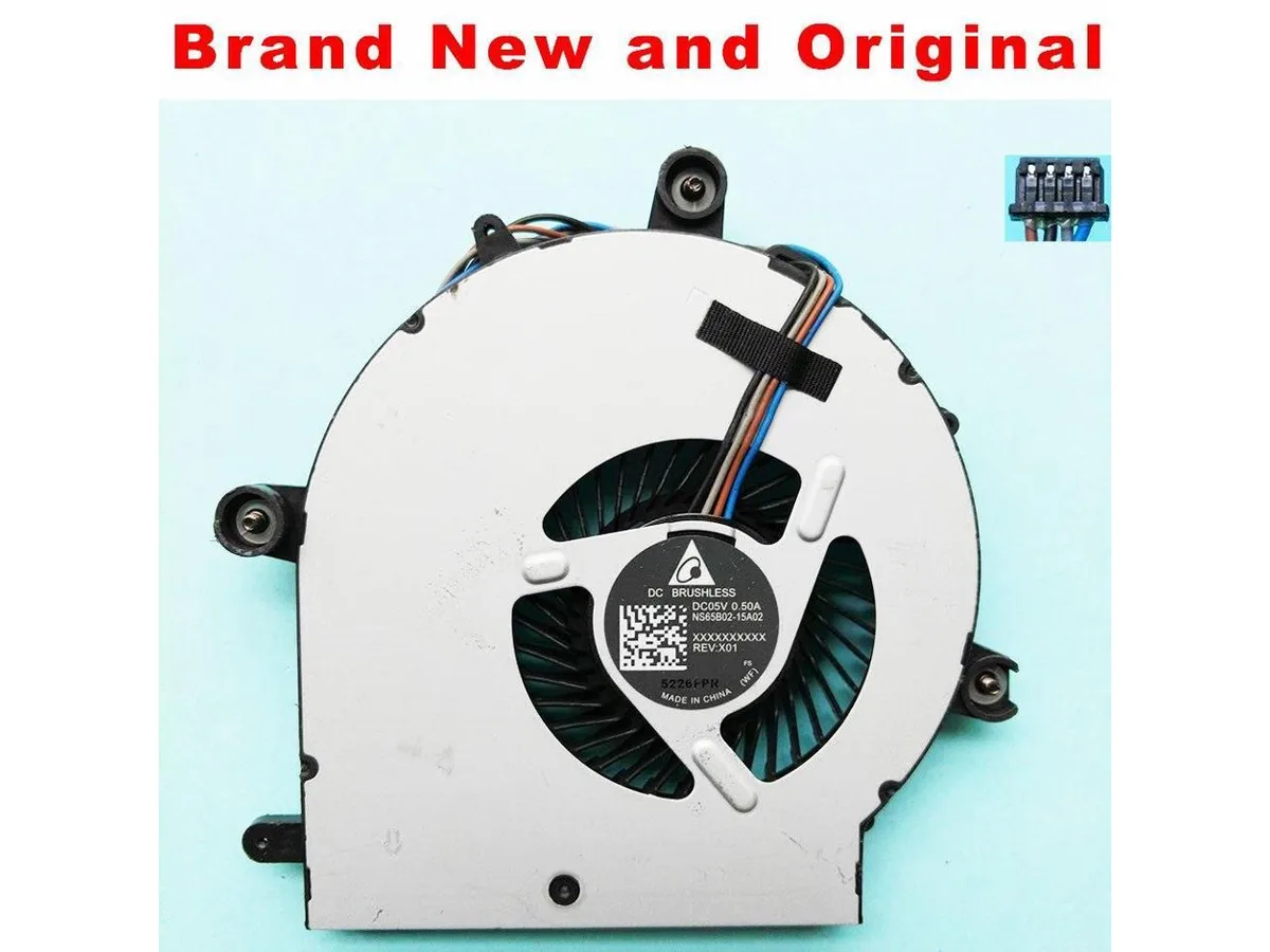 Black square CPU cooling fan with central hub and curved blades