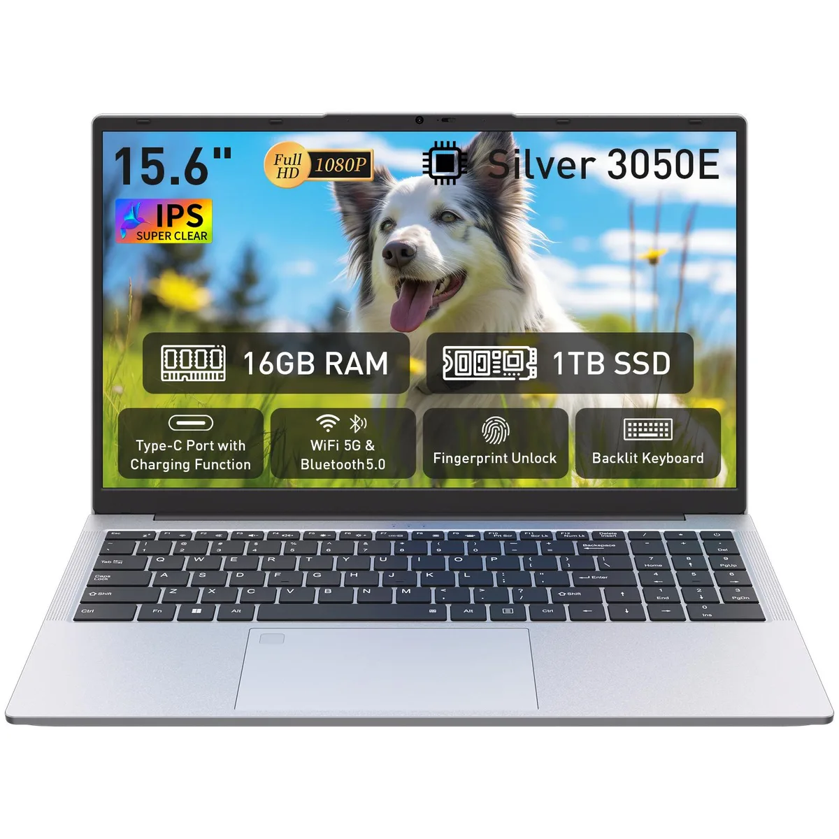 Auusda Auusda T156A-3050E laptop 15.6" 16GB 1TB AMD Athlon Silver 3050e Silver — product photo