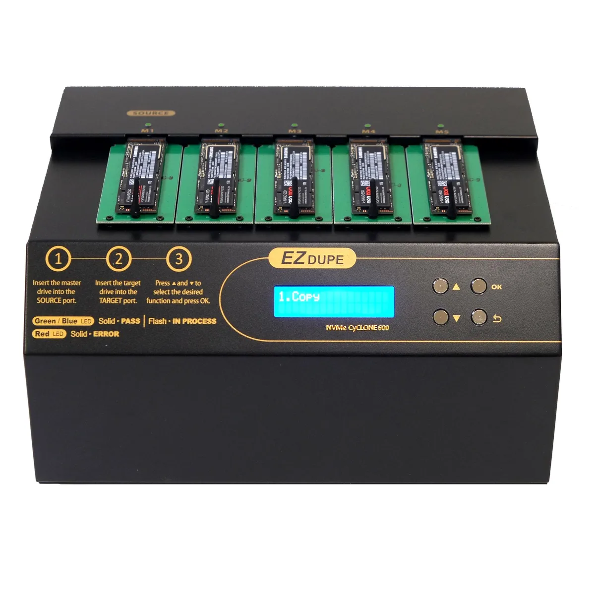 EZ Dupe, Inc. EZ Dupe NVMe Cyclone 600 1-to-4 Duplicator — produktfoto