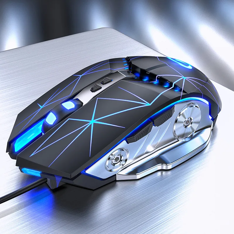 Hitoor Hitoor Gaming Mouse Wired Optical 3200 DPI 6 Buttons 2-Tone — product photo