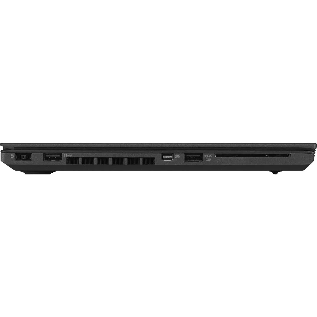 Black 14 inch ThinkPad T460 ultrabook closed lid