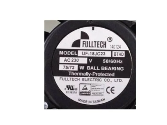 Square black metal axial fan housing 180mm wide 90mm deep with wire grille guard