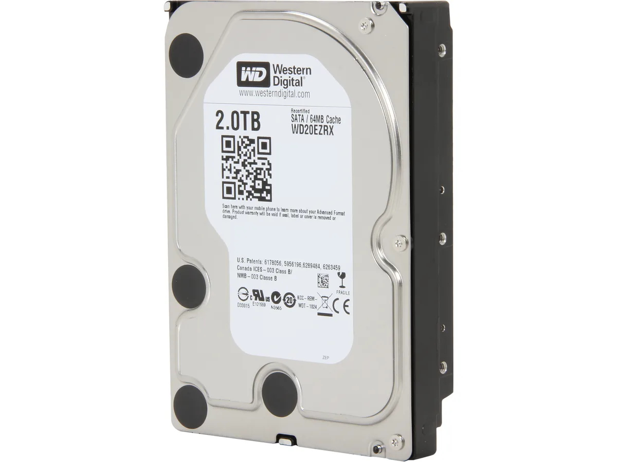 Western Digital Western Digital WD20EZRX 2TB 3.5" SATA 6.0Gb/s 64MB Cache Refurbished Internal Hard Drive — foto produk