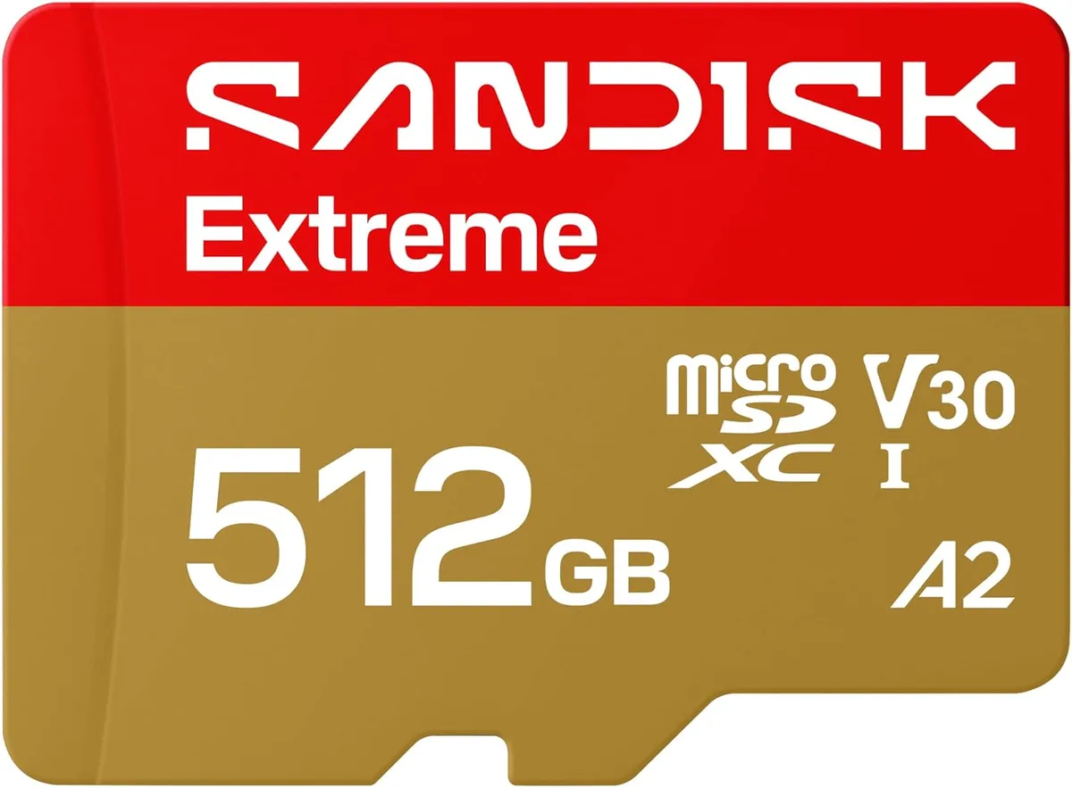 SanDisk SanDisk Extreme 512GB microSD UHS-I A2 U3 V30 245/170MB/s SDSQXH9-512G-GZ6MA — product photo